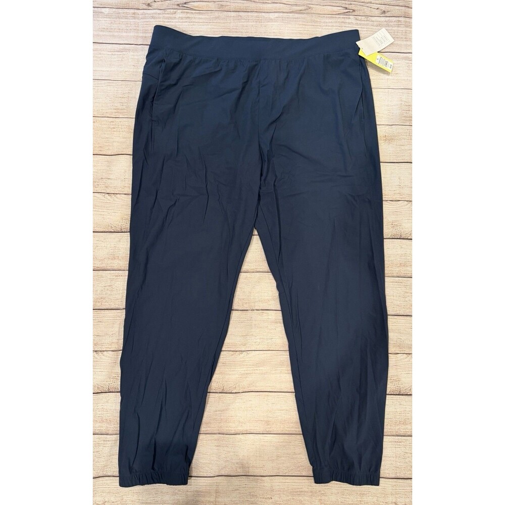All In Motion Womens Navy Blue Joggers Cargo Pockets Lightweight Running XL
